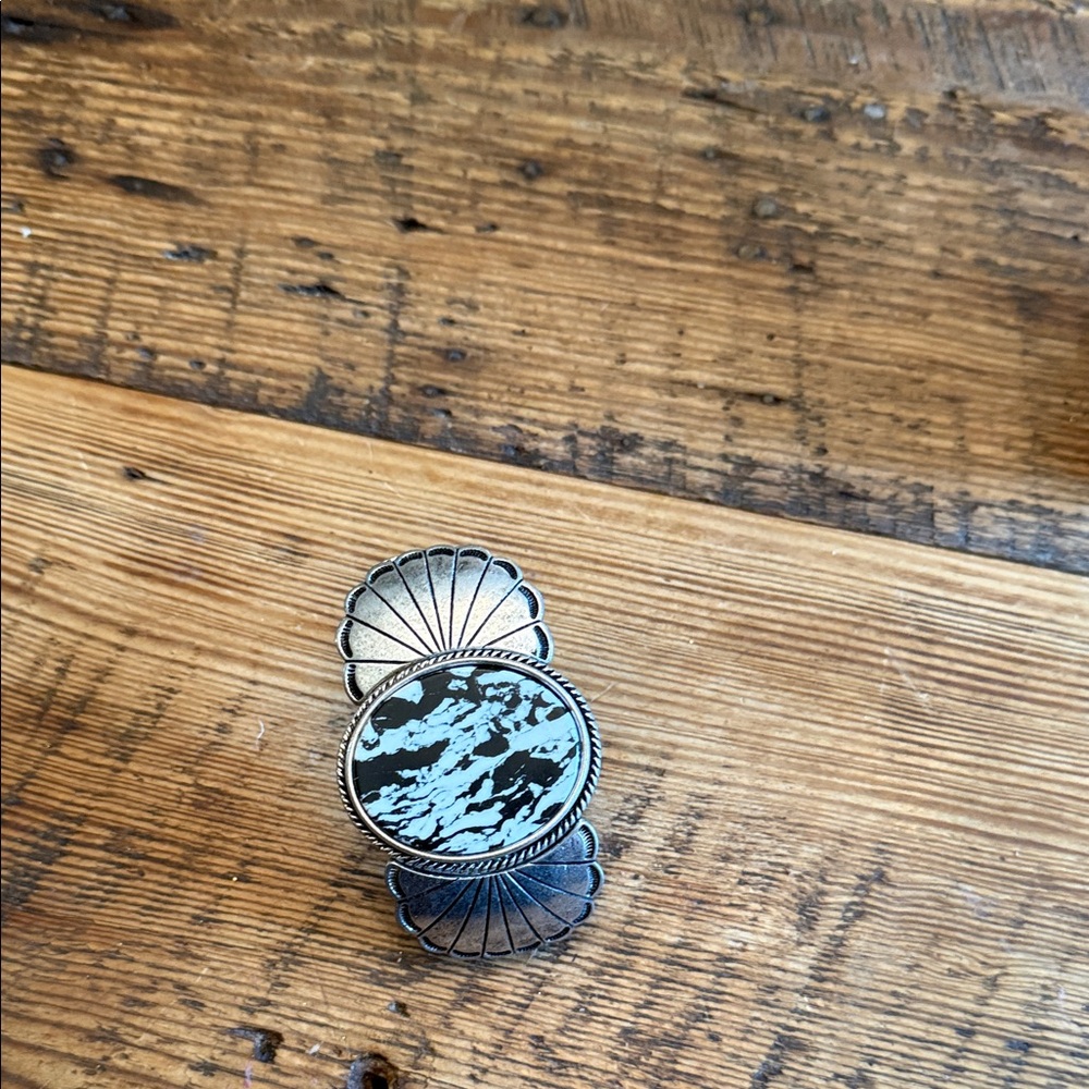 Black and Silver Statement Cuff bracelet - image 1